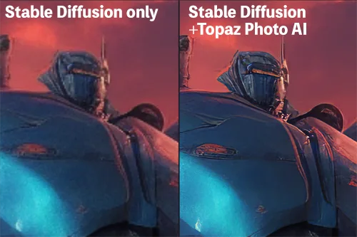 Stable DiffusionとTopaz Photo AIの併用例